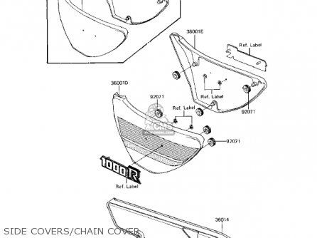 SIDE COVERS/CHAIN COVER - KZ1000R1 EDDIE LAWSON REPLICA 1982 USA CANADA