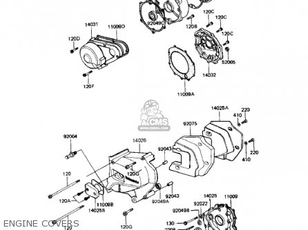 ENGINE COVERS - KZ1000R1 EDDIE LAWSON REPLICA 1982 USA CANADA