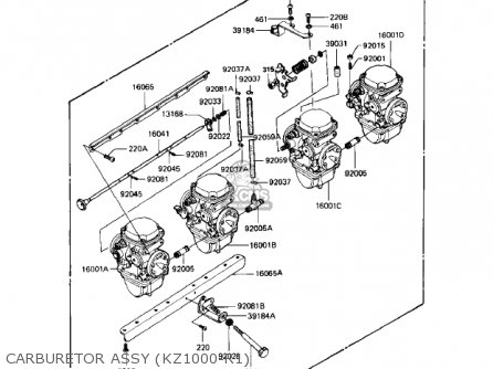 CARBURETOR ASSY (KZ1000-R1) - KZ1000R1 EDDIE LAWSON REPLICA 1982 USA CANADA
