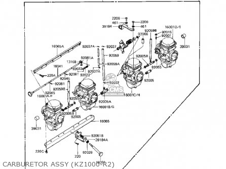 CARBURETOR ASSY (KZ1000-R2) - KZ1000R1 EDDIE LAWSON REPLICA 1982 USA CANADA