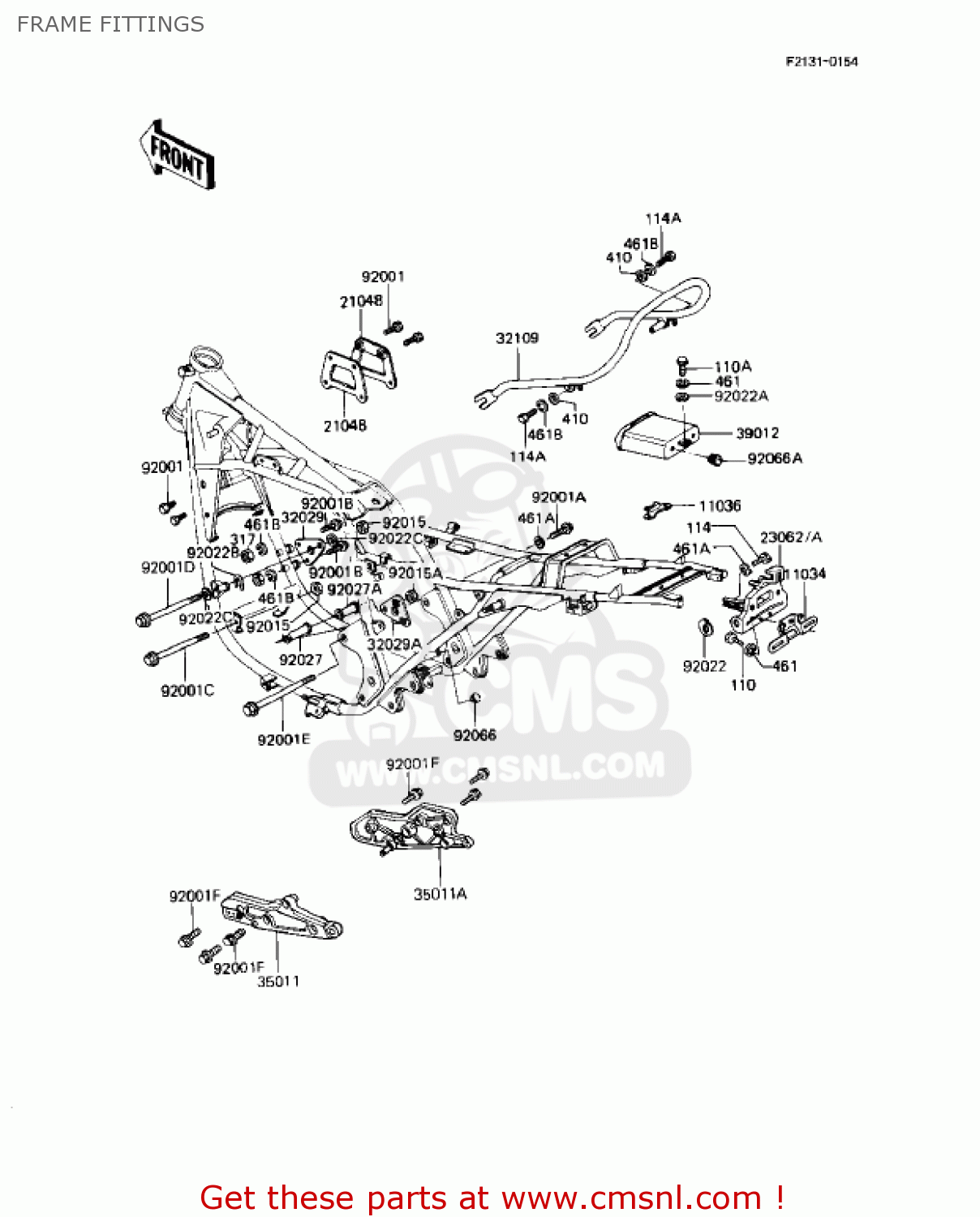 FRAME FITTINGS KZ1000R2 EDDIE LAWSON REPLICA 1983 USA CANADA