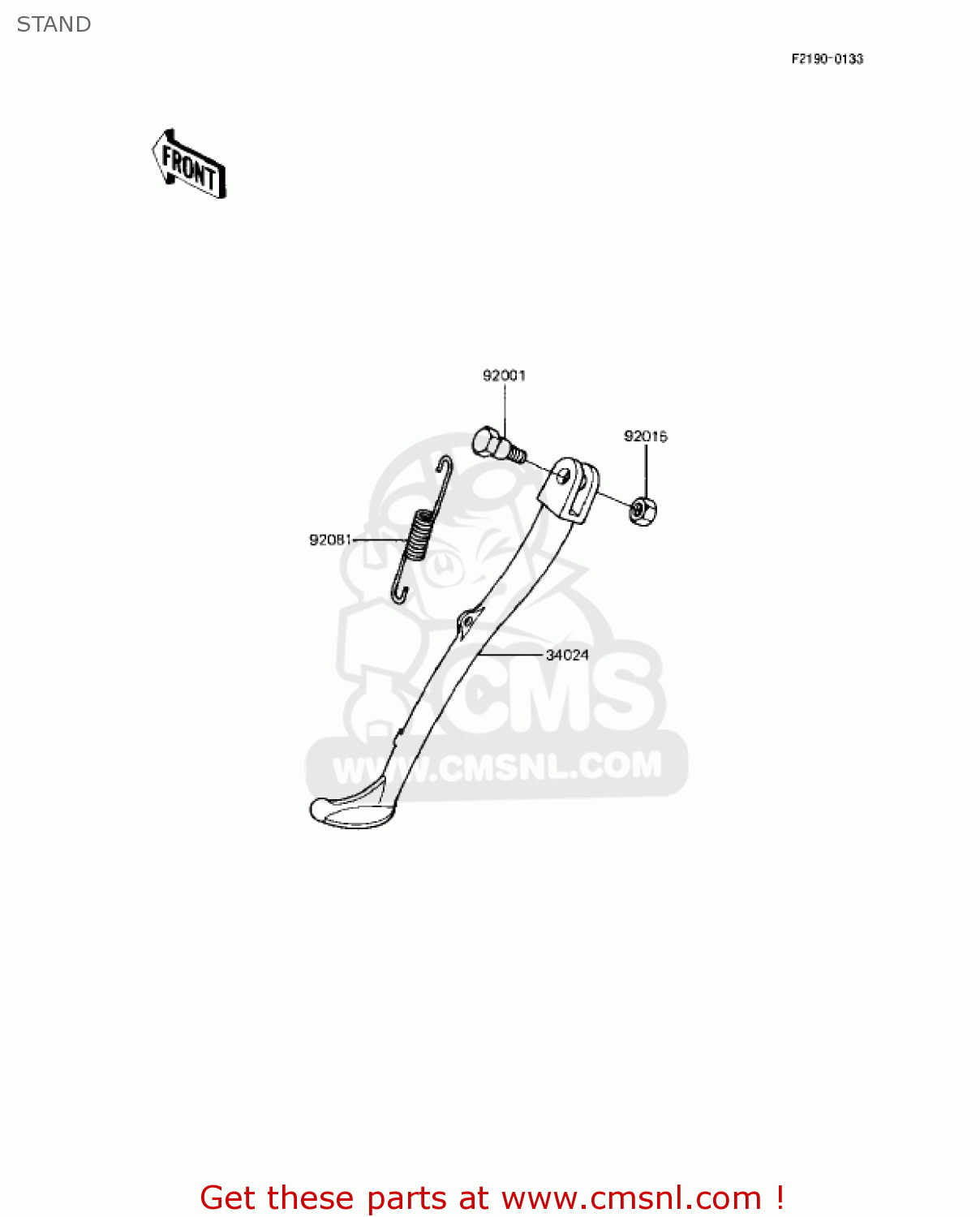 STAND KZ1000R2 EDDIE LAWSON REPLICA 1983 USA CANADA