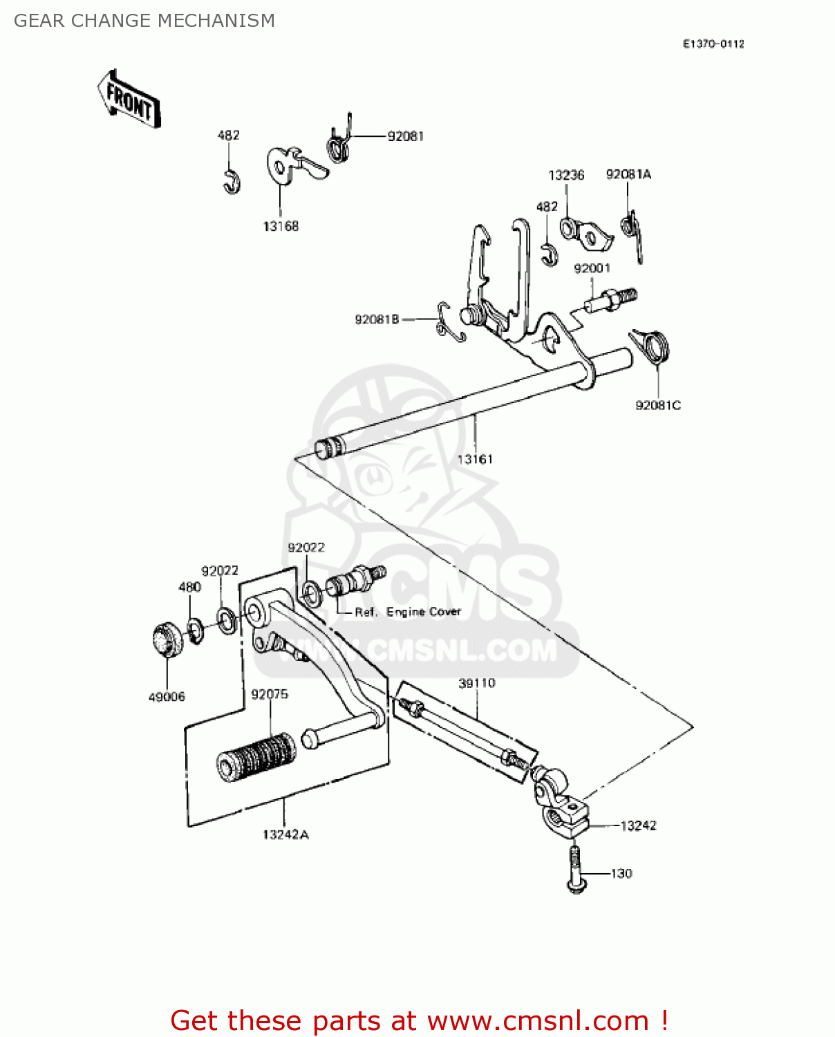 GEAR CHANGE MECHANISM KZ1000R2 EDDIE LAWSON REPLICA 1983 USA CANADA