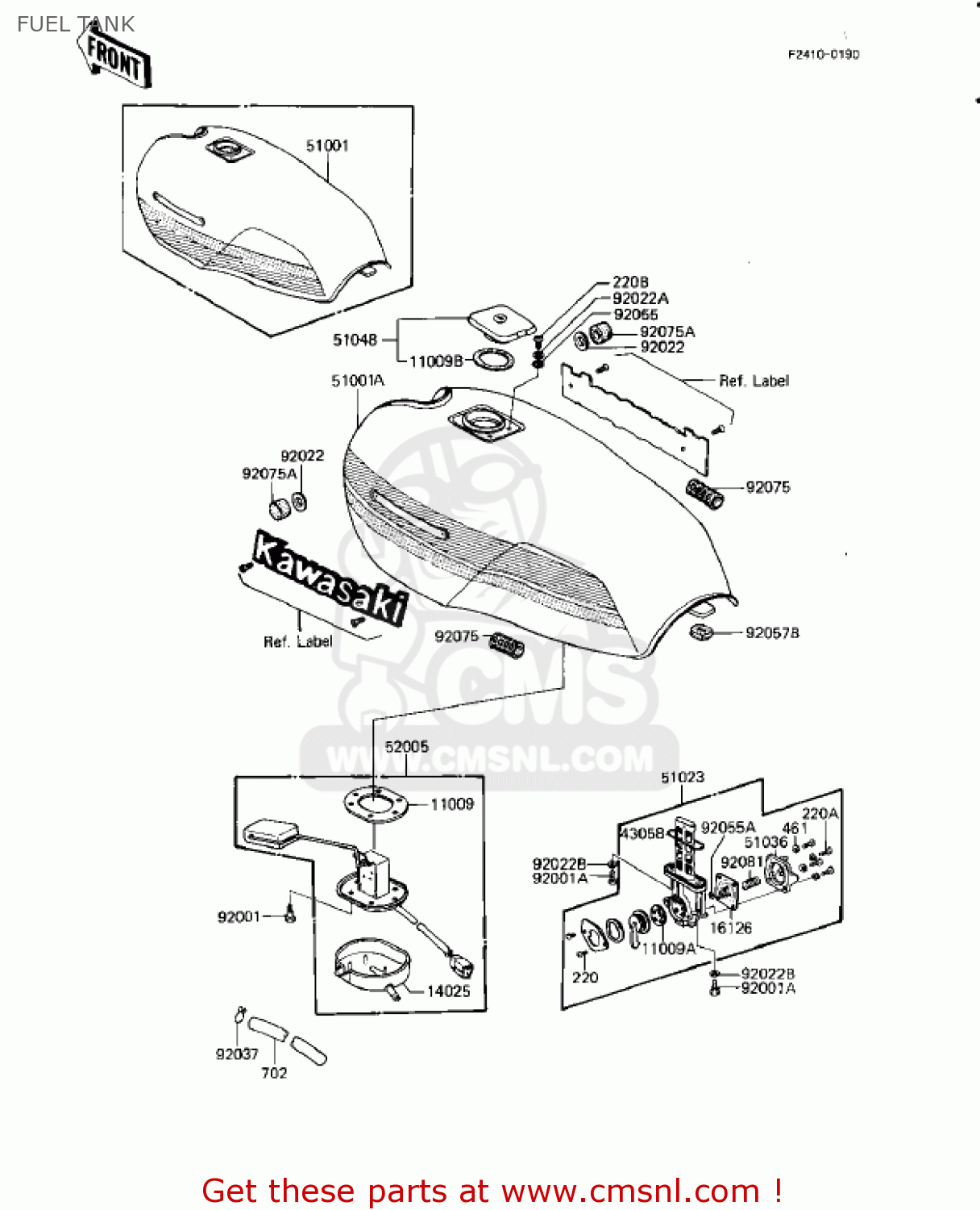 FUEL TANK KZ1000R2 EDDIE LAWSON REPLICA 1983 USA CANADA