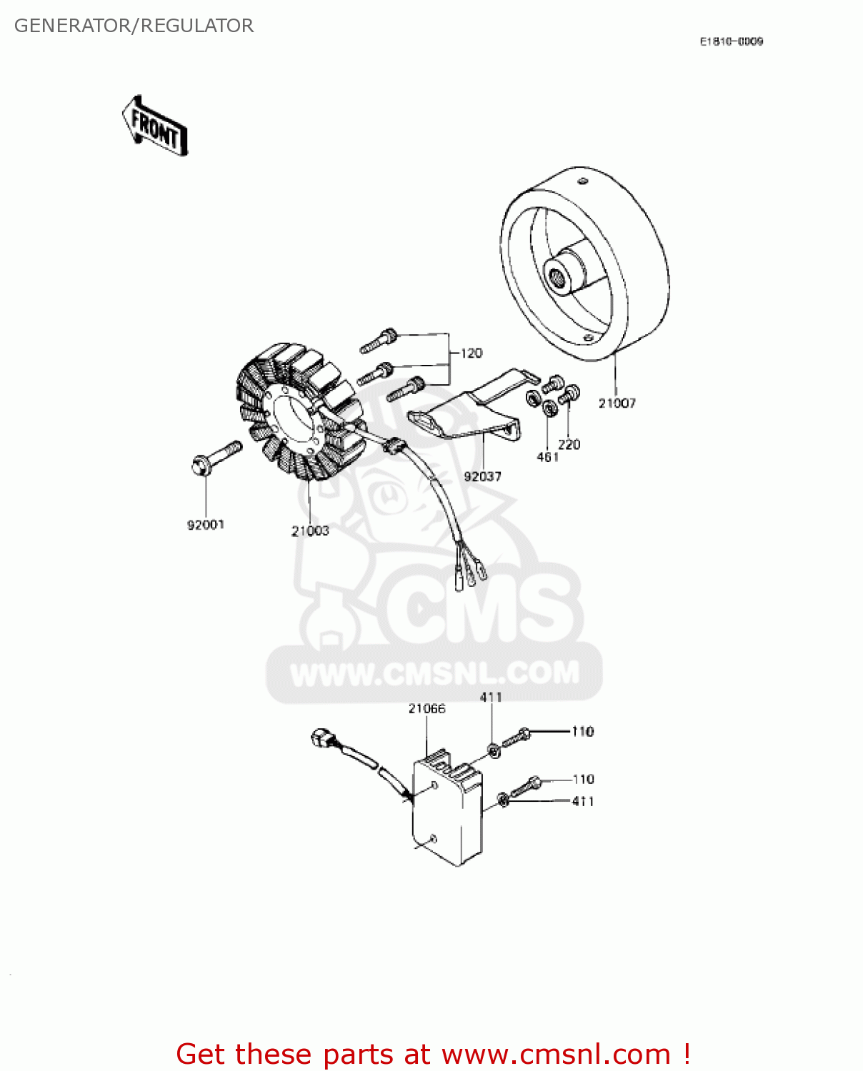 GENERATOR/REGULATOR KZ1000R2 EDDIE LAWSON REPLICA 1983 USA CANADA