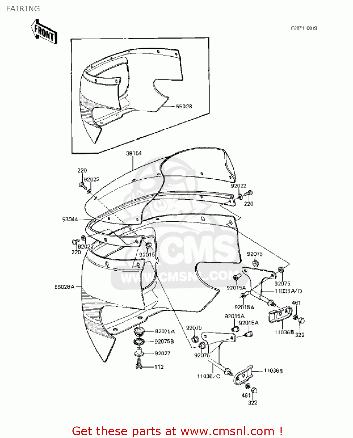 FAIRING KZ1000R2 EDDIE LAWSON REPLICA 1983 USA CANADA