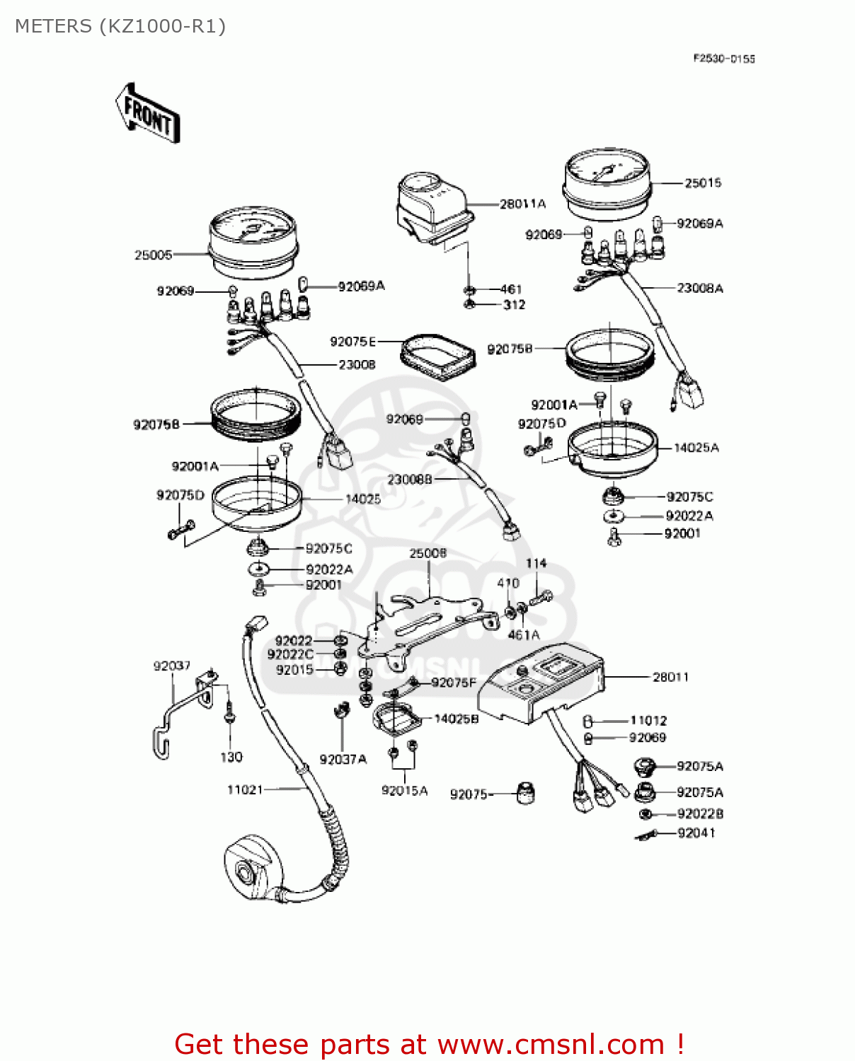 METERS (KZ1000-R1) KZ1000R2 EDDIE LAWSON REPLICA 1983 USA CANADA