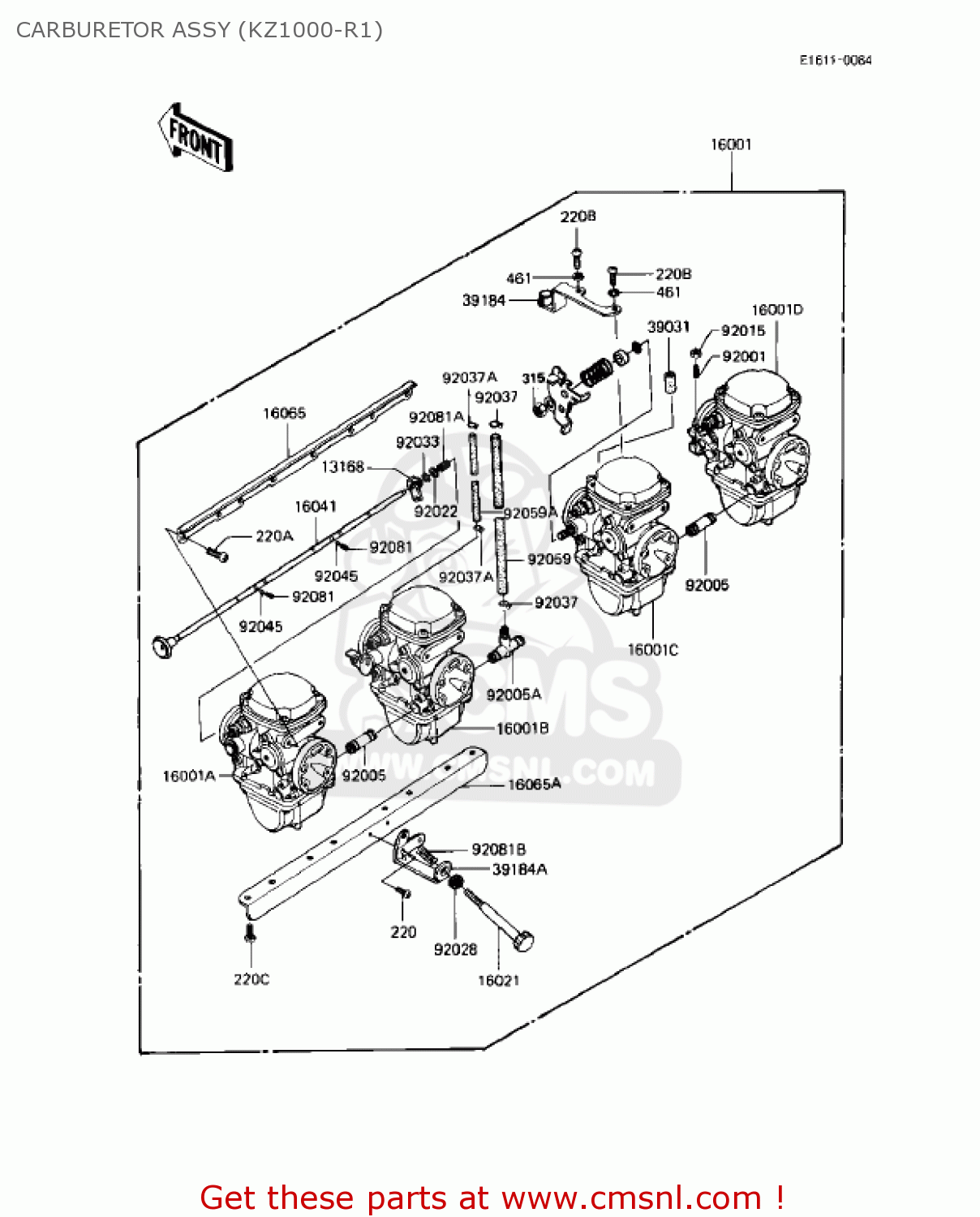 CARBURETOR ASSY (KZ1000-R1) KZ1000R2 EDDIE LAWSON REPLICA 1983 USA CANADA