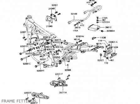 FRAME FITTINGS - KZ1000R2 EDDIE LAWSON REPLICA 1983 USA CANADA