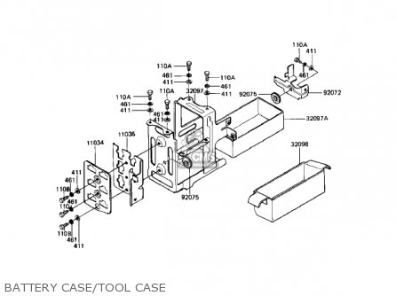 BATTERY CASE/TOOL CASE - KZ1000R2 EDDIE LAWSON REPLICA 1983 USA CANADA