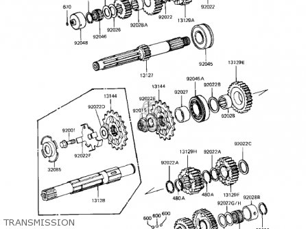 TRANSMISSION - KZ1000R2 EDDIE LAWSON REPLICA 1983 USA CANADA