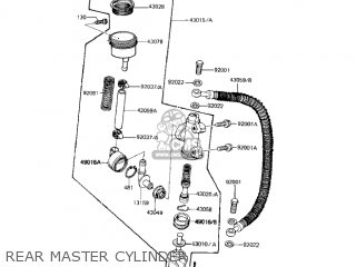 REAR MASTER CYLINDER - KZ1000R2 EDDIE LAWSON REPLICA 1983 USA CANADA