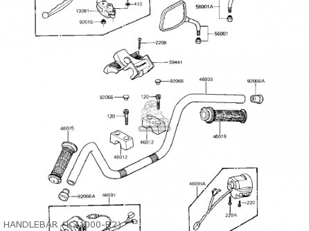 HANDLEBAR (KZ1000-R2) - KZ1000R2 EDDIE LAWSON REPLICA 1983 USA CANADA