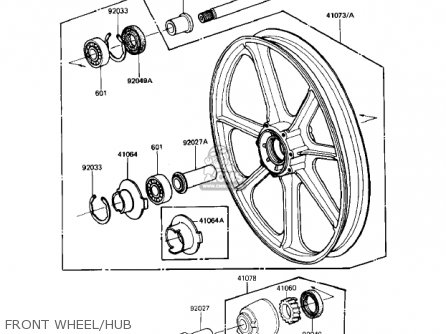 FRONT WHEEL/HUB - KZ1000R2 EDDIE LAWSON REPLICA 1983 USA CANADA