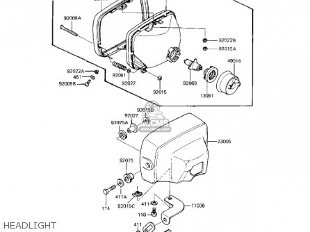 HEADLIGHT - KZ1000R2 EDDIE LAWSON REPLICA 1983 USA CANADA