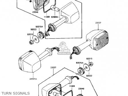 TURN SIGNALS - KZ1000R2 EDDIE LAWSON REPLICA 1983 USA CANADA