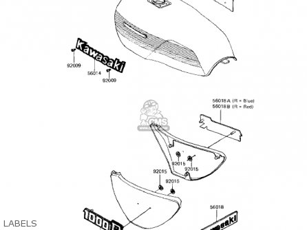 LABELS - KZ1000R2 EDDIE LAWSON REPLICA 1983 USA CANADA