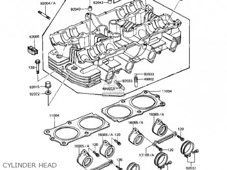 CYLINDER HEAD - KZ1000R2 EDDIE LAWSON REPLICA 1983 USA CANADA