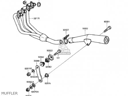 MUFFLER - KZ1000R2 EDDIE LAWSON REPLICA 1983 USA CANADA