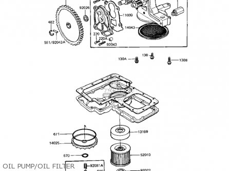 OIL PUMP/OIL FILTER - KZ1000R2 EDDIE LAWSON REPLICA 1983 USA CANADA