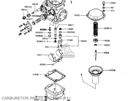 CARBURETOR PARTS (KZ1000-R1) - KZ1000R2 EDDIE LAWSON REPLICA 1983 USA CANADA
