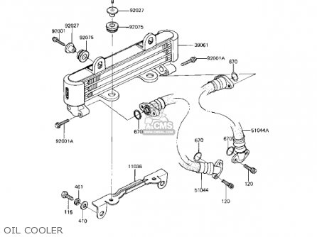 OIL COOLER - KZ1000R2 EDDIE LAWSON REPLICA 1983 USA CANADA