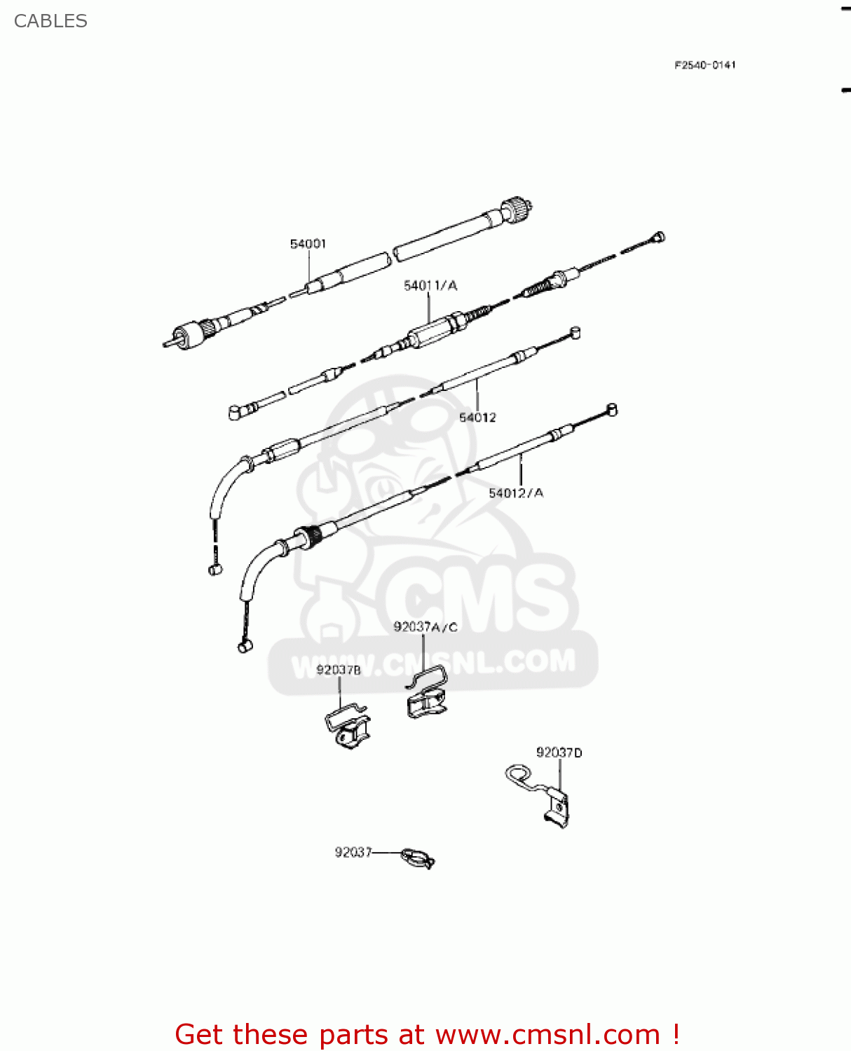 CABLES KZ1100A1 SHAFT 1981 USA CANADA