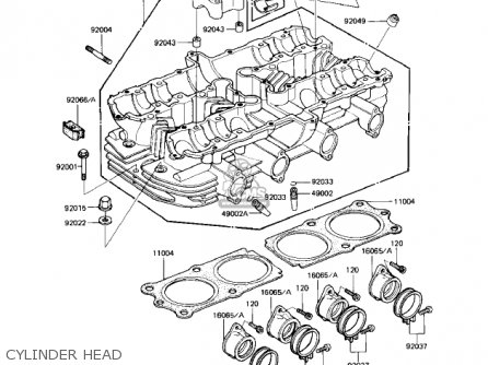 CYLINDER HEAD - KZ1100A1 SHAFT 1981 USA CANADA