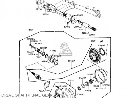 DRIVE SHAFT/FINAL GEARS - KZ1100A1 SHAFT 1981 USA CANADA