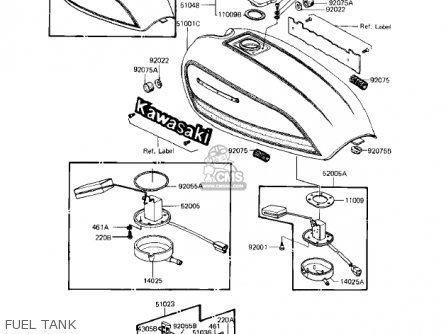 FUEL TANK - KZ1100A1 SHAFT 1981 USA CANADA