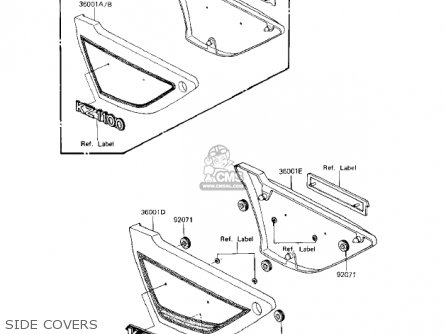 SIDE COVERS - KZ1100A1 SHAFT 1981 USA CANADA