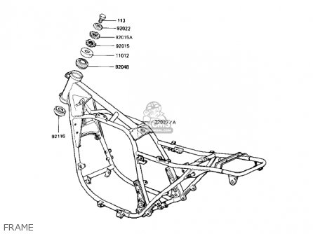 FRAME - KZ1100A1 SHAFT 1981 USA CANADA