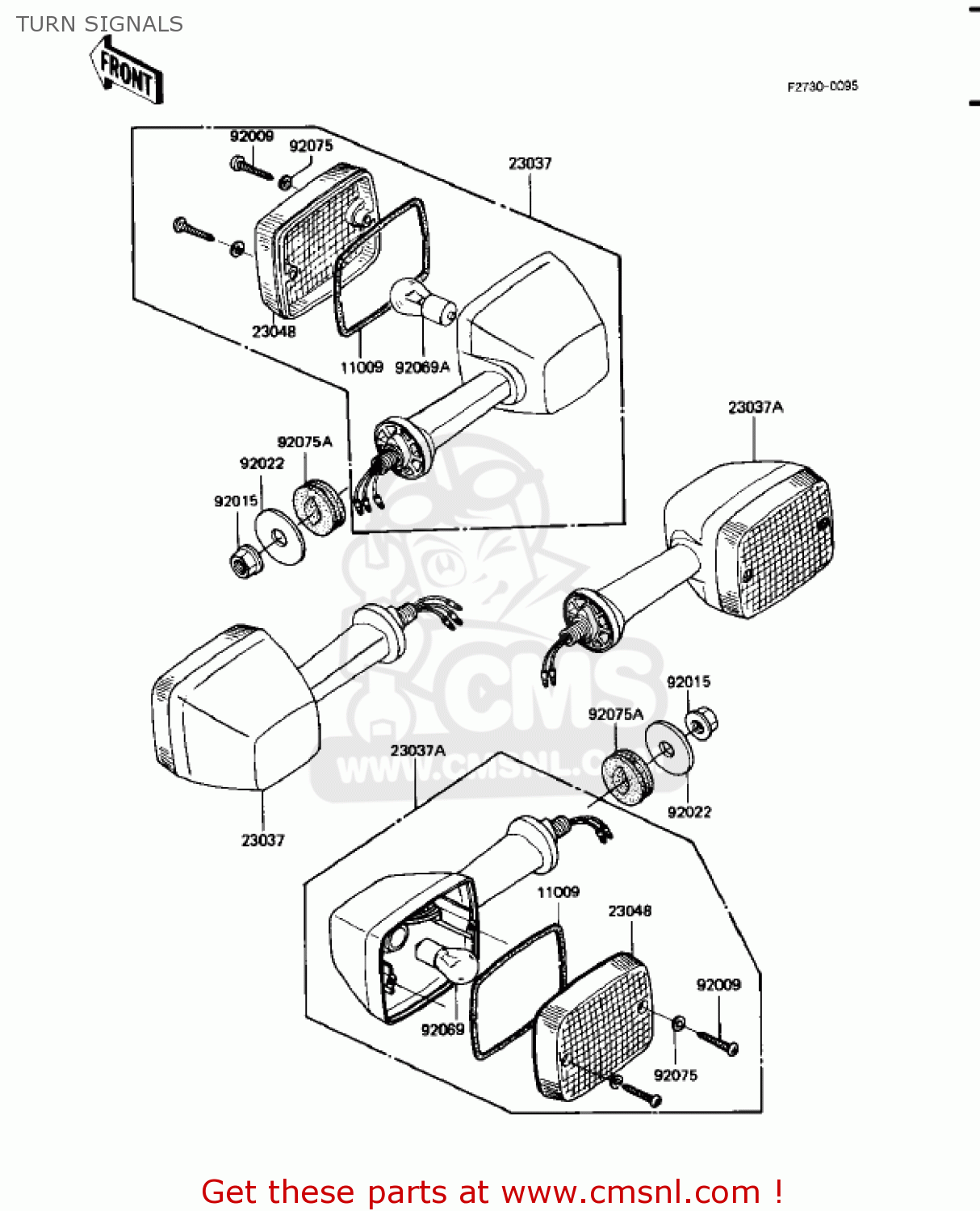 TURN SIGNALS KZ1100A2 SHAFT 1982 USA CANADA