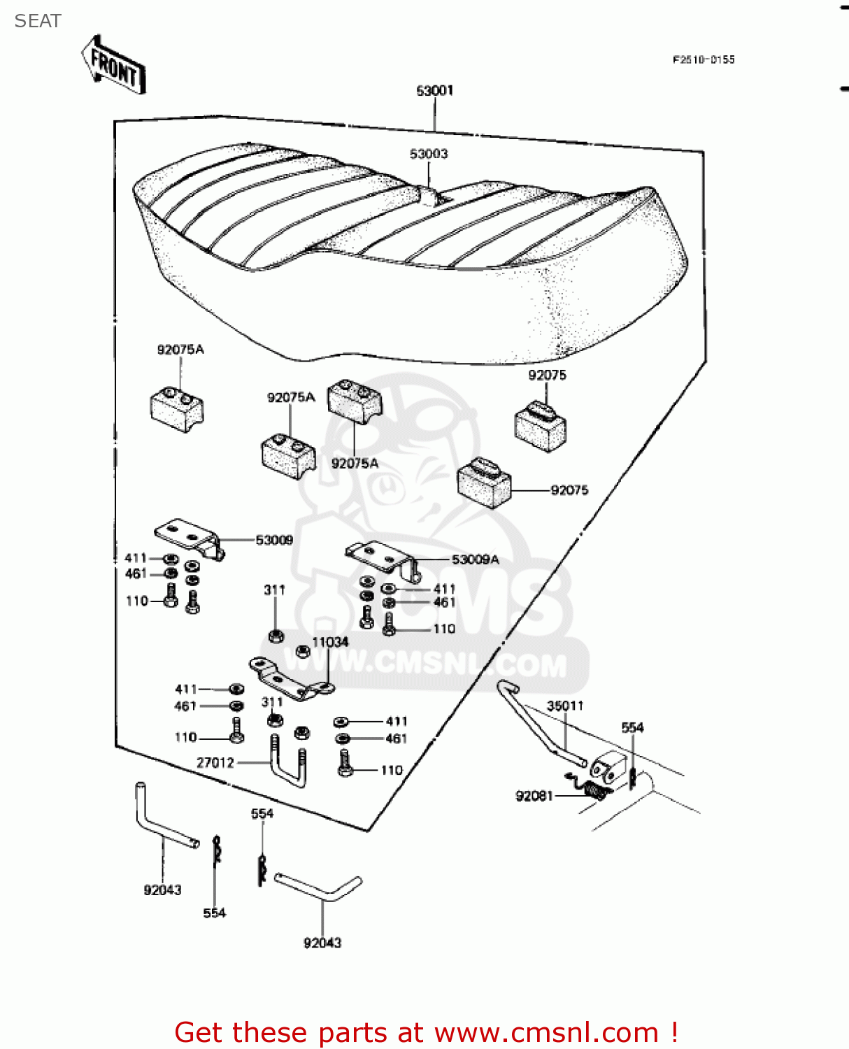 SEAT KZ1100A2 SHAFT 1982 USA CANADA