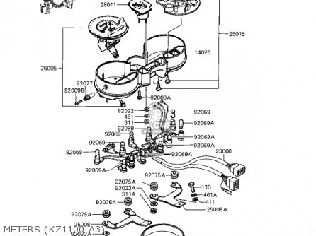 METERS (KZ1100-A3) - KZ1100A2 SHAFT 1982 USA CANADA