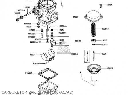 CARBURETOR PARTS (KZ1100-A1/A2) - KZ1100A2 SHAFT 1982 USA CANADA
