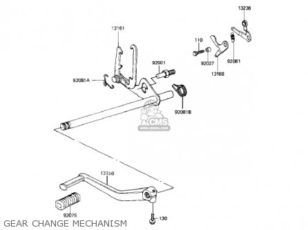 GEAR CHANGE MECHANISM - KZ1100A2 SHAFT 1982 USA CANADA