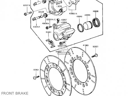 FRONT BRAKE - KZ1100A2 SHAFT 1982 USA CANADA
