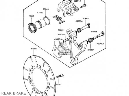 REAR BRAKE - KZ1100A2 SHAFT 1982 USA CANADA