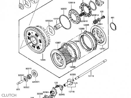CLUTCH - KZ1100A3 SHAFT 1983 USA CANADA