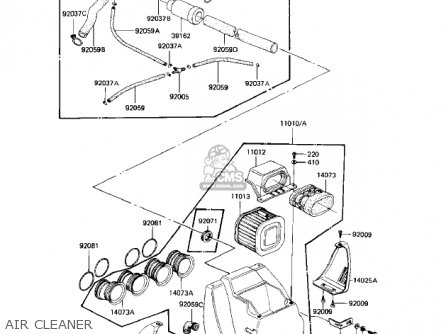 AIR CLEANER - KZ1100A3 SHAFT 1983 USA CANADA