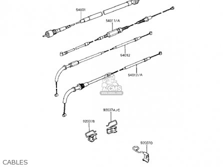 CABLES - KZ1100A3 SHAFT 1983 USA CANADA