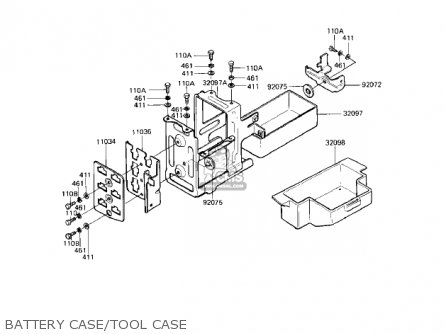 BATTERY CASE/TOOL CASE - KZ1100A3 SHAFT 1983 USA CANADA