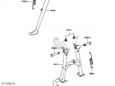 STANDS - KZ1100A3 SHAFT 1983 USA CANADA