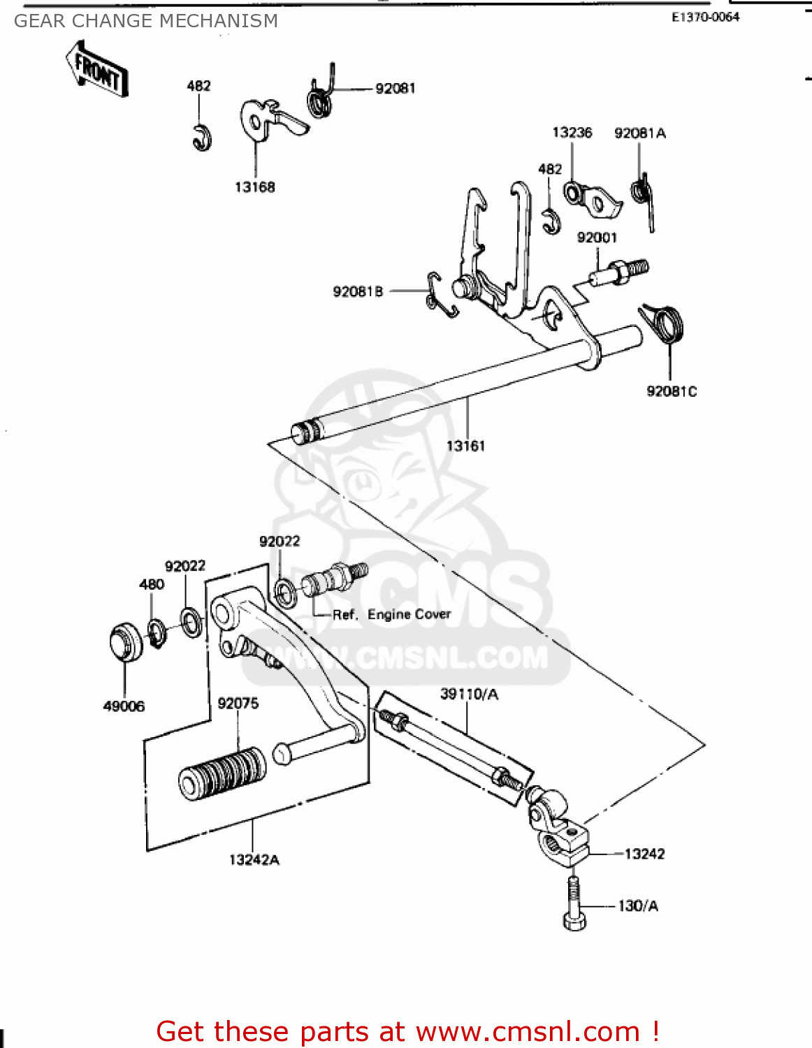 GEAR CHANGE MECHANISM KZ1100B1 GPZ 1981 USA CANADA