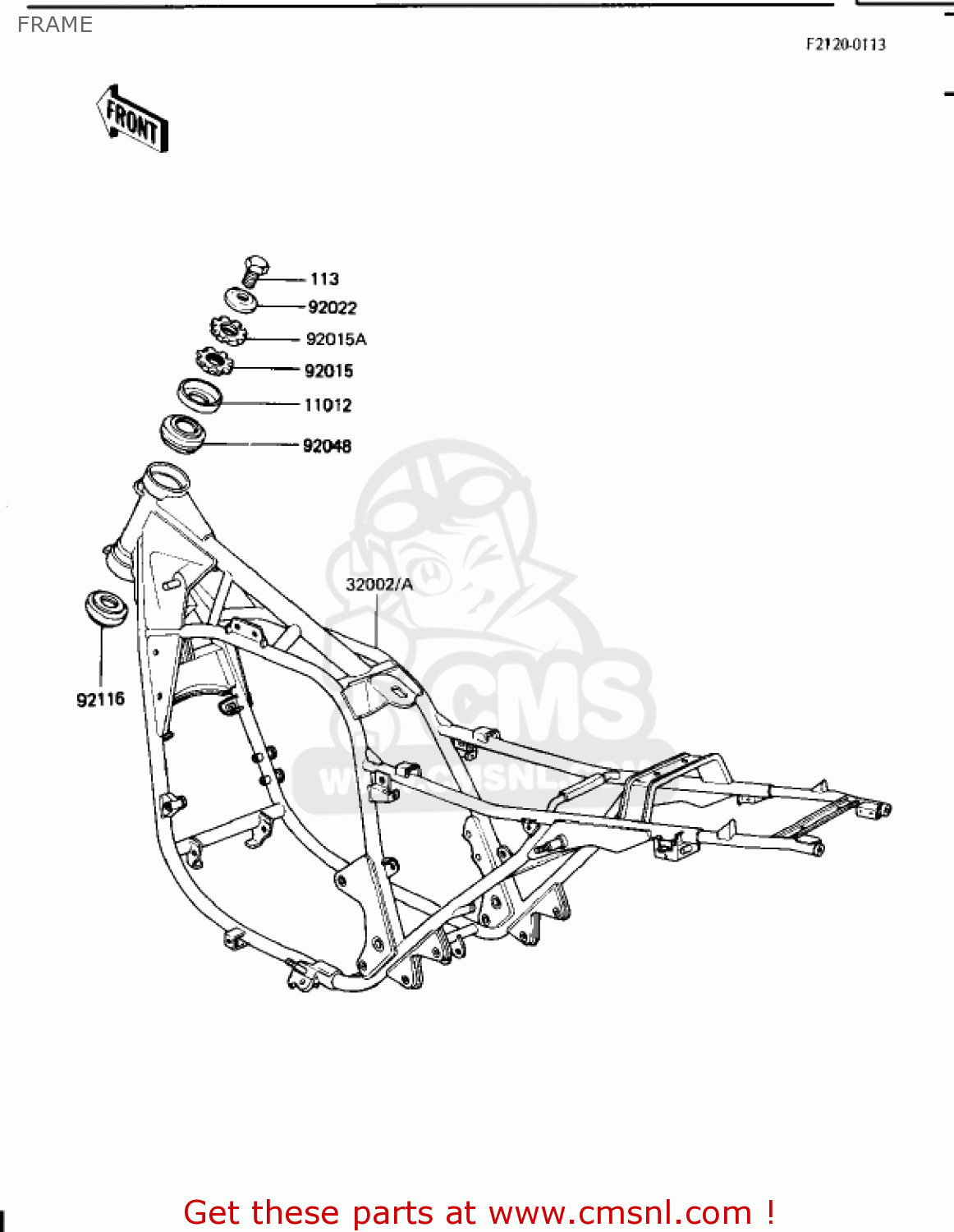 FRAME KZ1100B1 GPZ 1981 USA CANADA