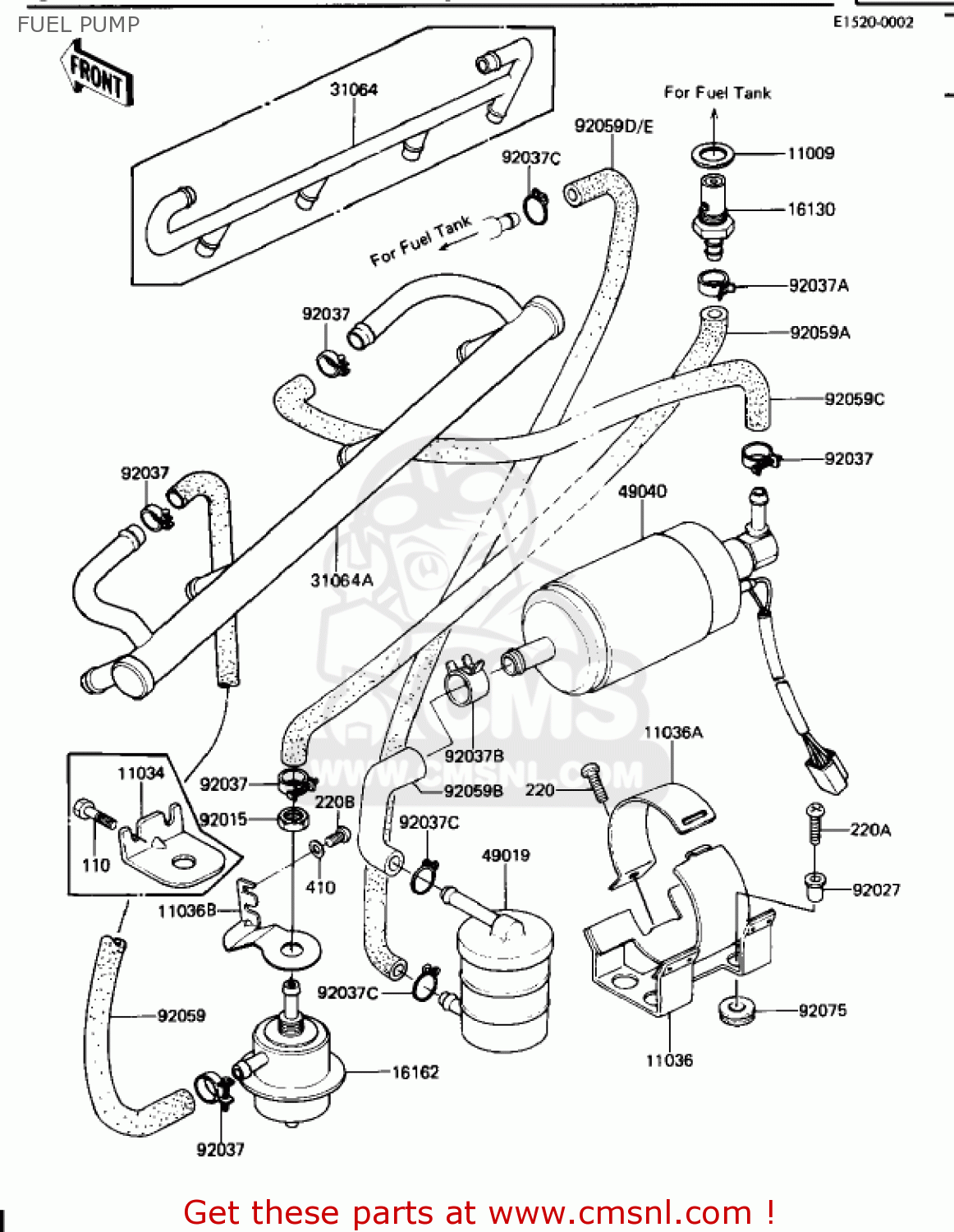 FUEL PUMP KZ1100B1 GPZ 1981 USA CANADA