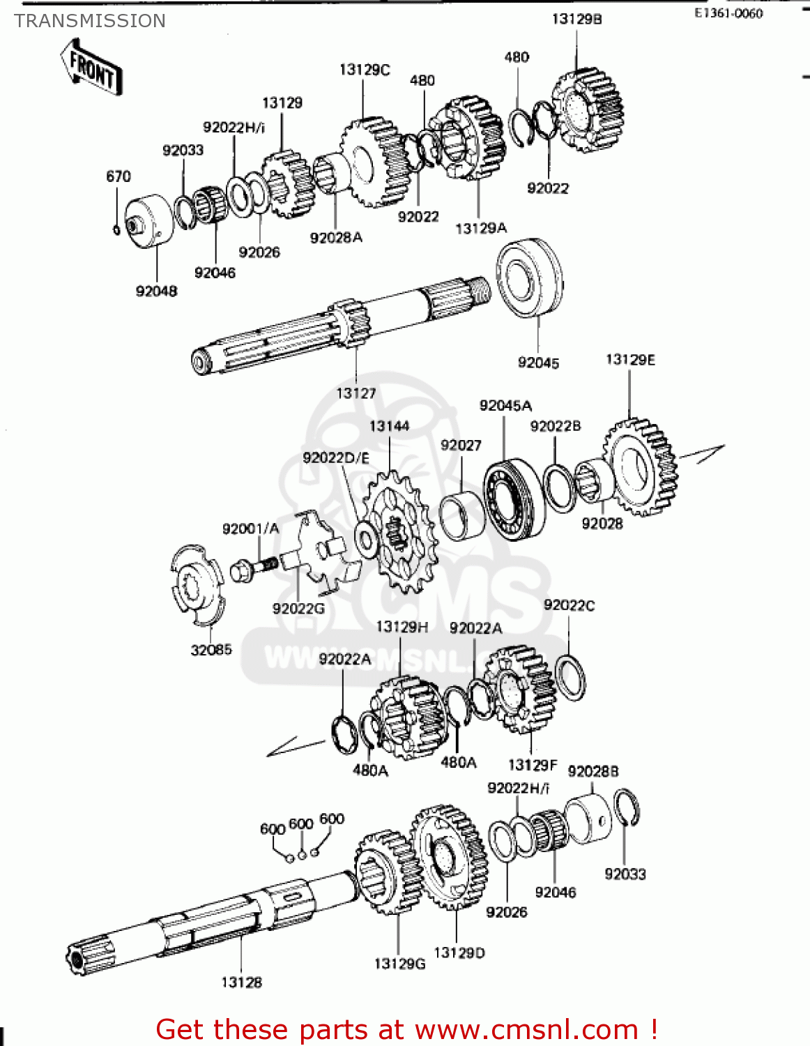 TRANSMISSION KZ1100B1 GPZ 1981 USA CANADA