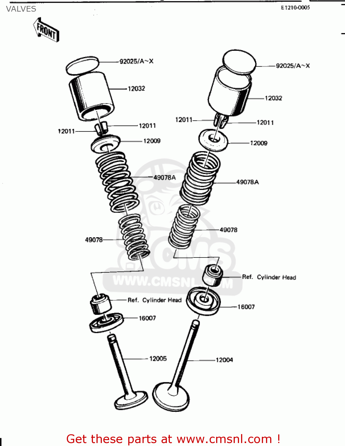 VALVES KZ1100B1 GPZ 1981 USA CANADA