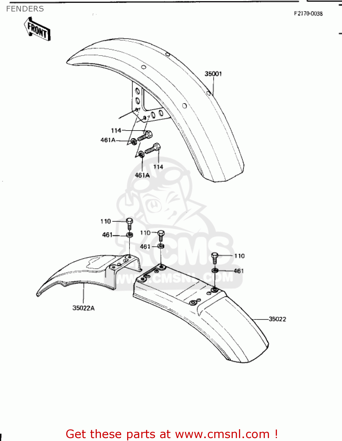 FENDERS KZ1100B1 GPZ 1981 USA CANADA